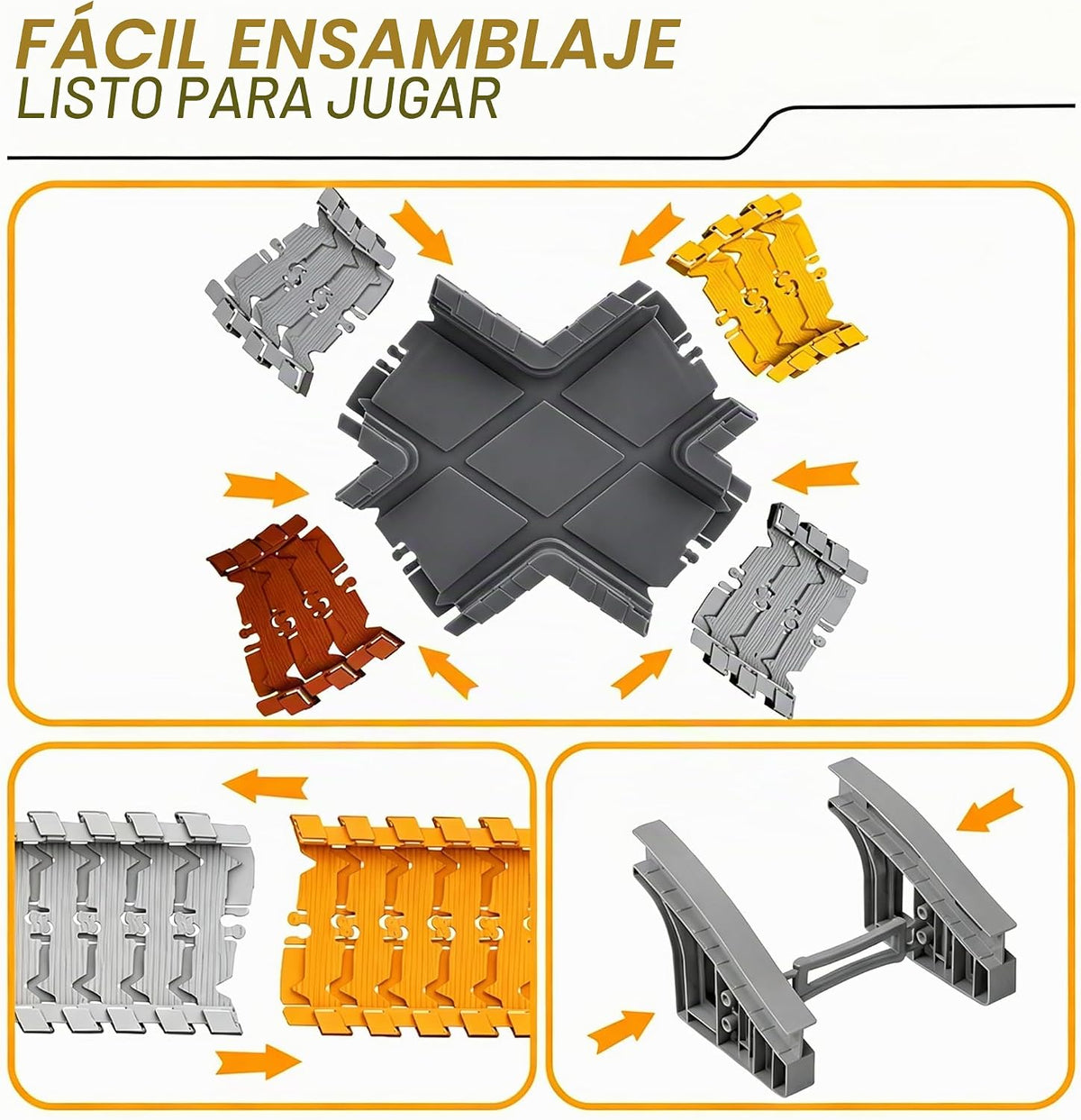 Construction Race Track Set 235 Pcs Toy para Kids 3-8 Flexible DIY Road Toy