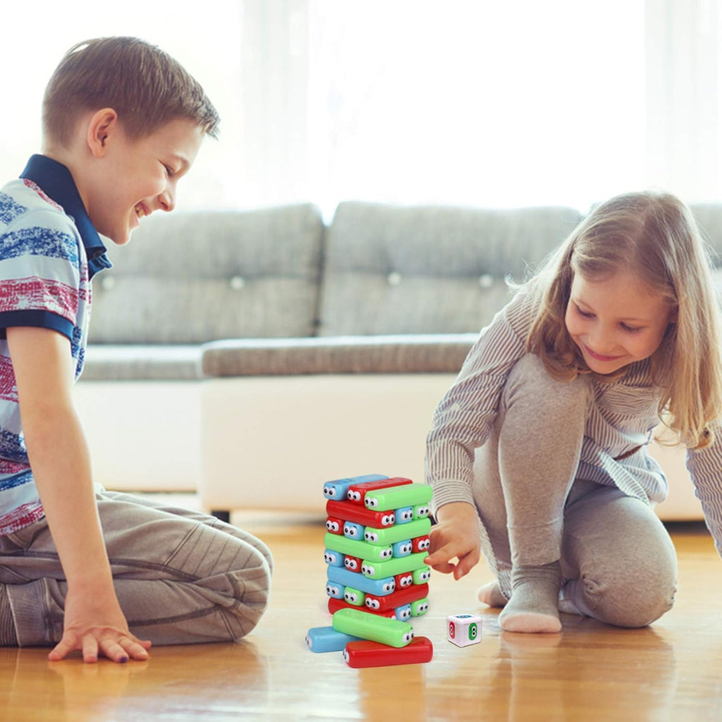 Point Games Googly Tower - Juego de torre apilable con diseño divertido, rompecabezas de desarrollo e interactivo, habilidades estabilizadoras de pruebas, a partir de 3 años