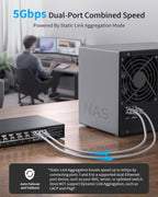 BrosTrend Interruptor 2.5Gb, Interruptor Ethernet de 8 Puertos No Administrado 2.5 Gigabit Soporta Agregación de Enlaces, Estáticos y VLAN, Sin Ventilador, Montaje de Escritorio/Pared, Divisor Multi