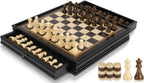 Peradix - Juego de ajedrez magnético y damas con 2 cajones de
