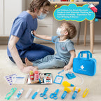 Kit de médico para niños, 36 piezas de juego de doctor para niños pequeños de 3 a 5 años con bolsa de almacenamiento médico y estetoscopio real, kits médicos, juguetes de médico, divertido juego de rol de médico, regalo para niños pequeños