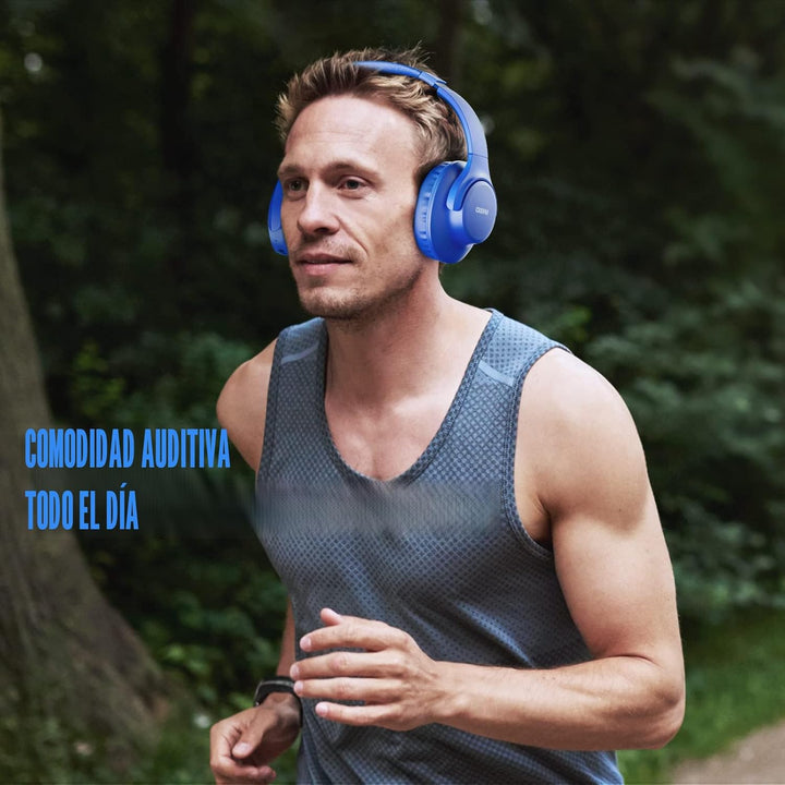 KVIDIO Auriculares Bluetooth sobre la oreja, 65 horas de reproducci...
