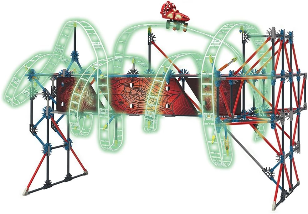K'NEX Thrill Rides - Juego de construcción de montaña rusa Web Weaver, 439 piezas, a partir de 9 años, juguete educativo de construcción, multicolor