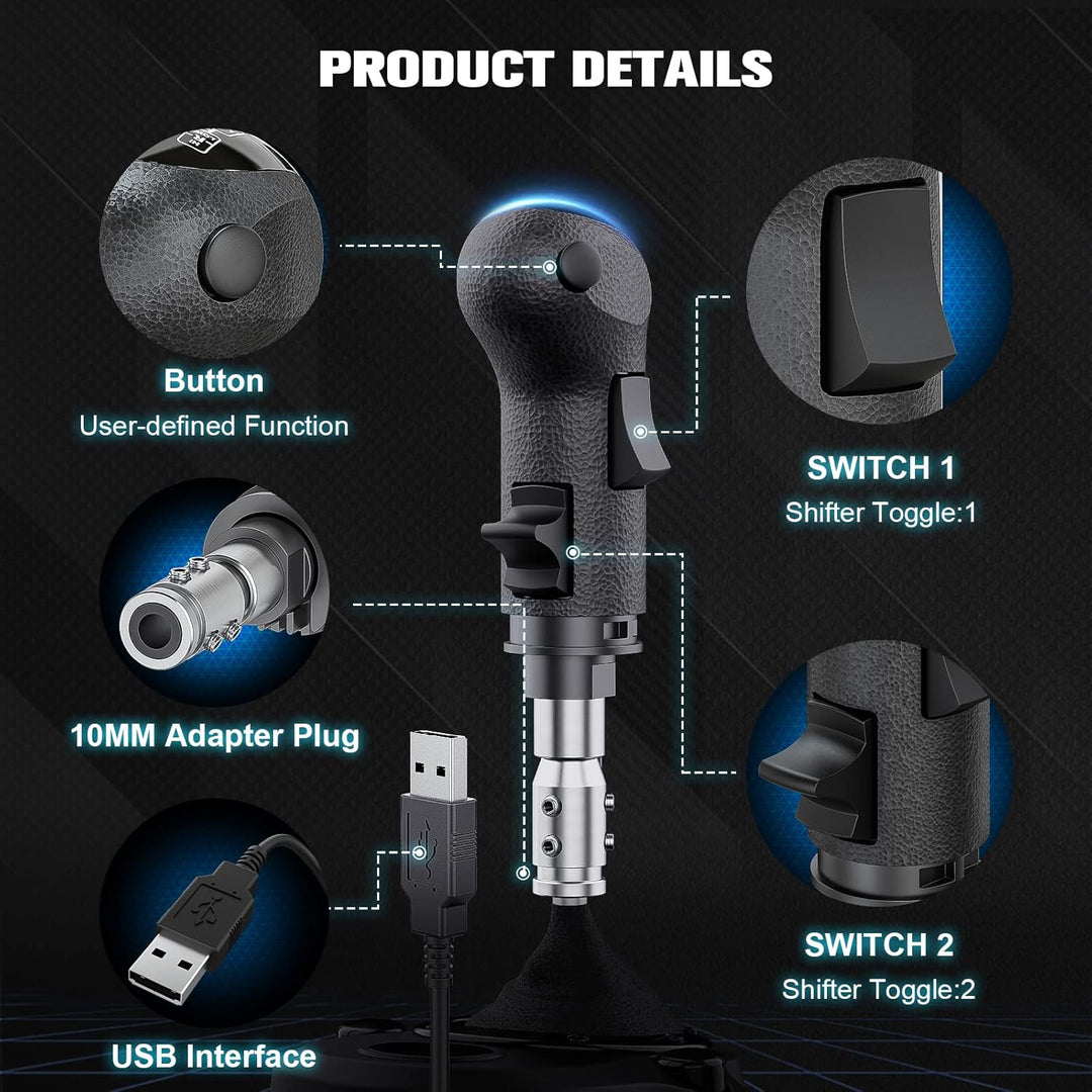 USB American Truck Simulator Shifter Gearshift Knob Fit