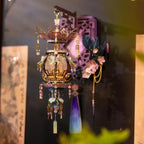 Lámpara MU Rompecabezas de metal 3D con iluminación de mariposa, palacio con forma de latern, kits de modelo, lámpara de construcción, rompecabezas 3D para adultos, imanes de nevera de bricolaje, trabajos de manualidades, regalos de cumpleaños, decoración