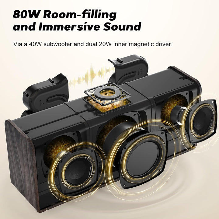 DOSS SoundBox Ultra - Altavoz Bluetooth con audio de 2.1 canales, s...
