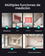 MILESEEY Láser Medidor, Herramienta de Medición Láser con Sensor de Ángulo