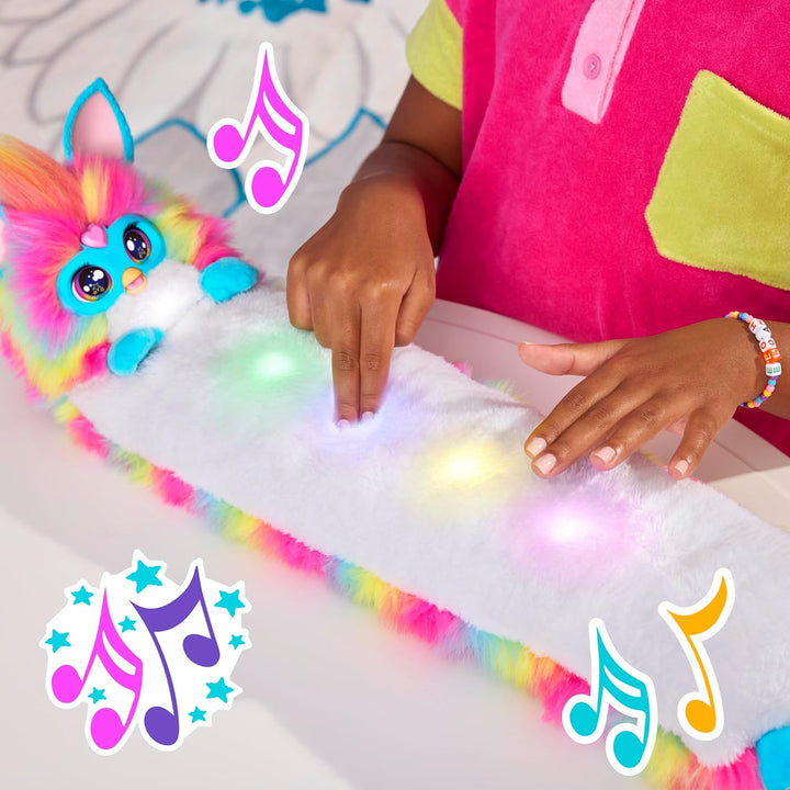 FURBY Juguete Interactivo DJ, Peluche Electrónico Súper Suave Arcoí...