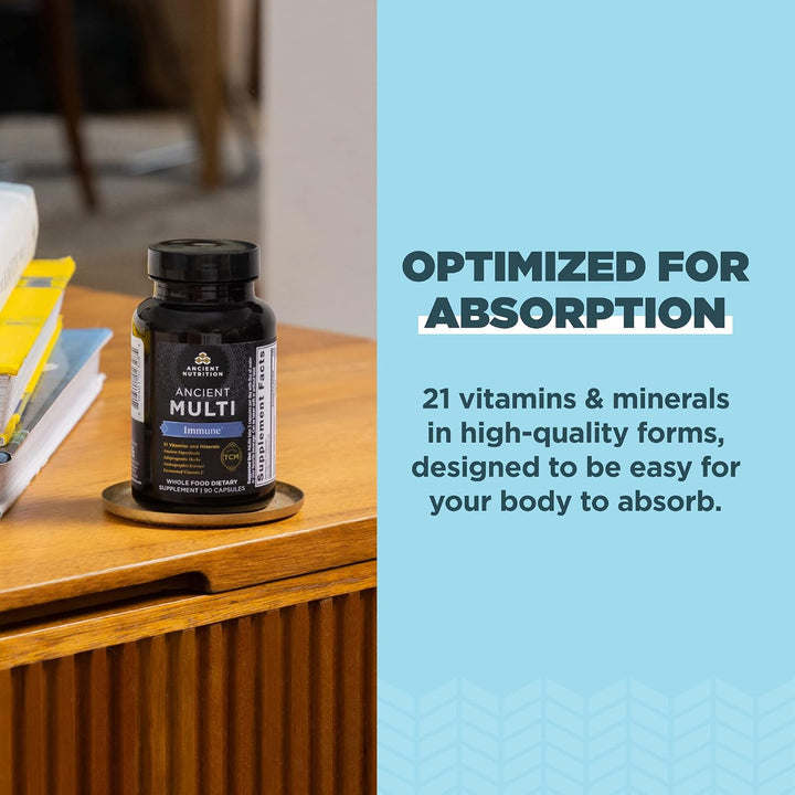Ancient Nutrition Multivitamínico para apoyo inmunológico, inmune,...