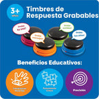 Learning Resources - Zumbadores de respuesta grabables, juego de 4
