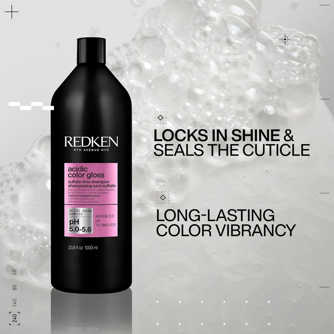 Redken Champú Acidic Color Gloss sin sulfatos para protección del c...