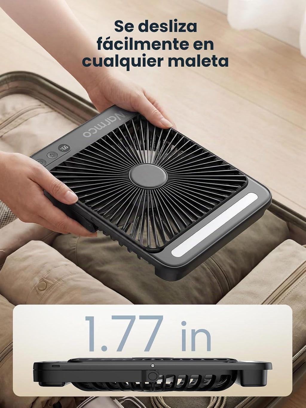 Warmco D4 - Ventilador de camping con batería de 20000 mAh, lintern...