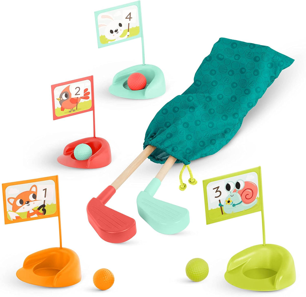 B. toys De madera, agujero en la diversión con bolsa de almacenamiento, 15