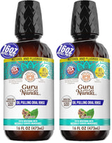 GuruNanda CocoMint Oil Pulling - Enjuague bucal para una higiene or...