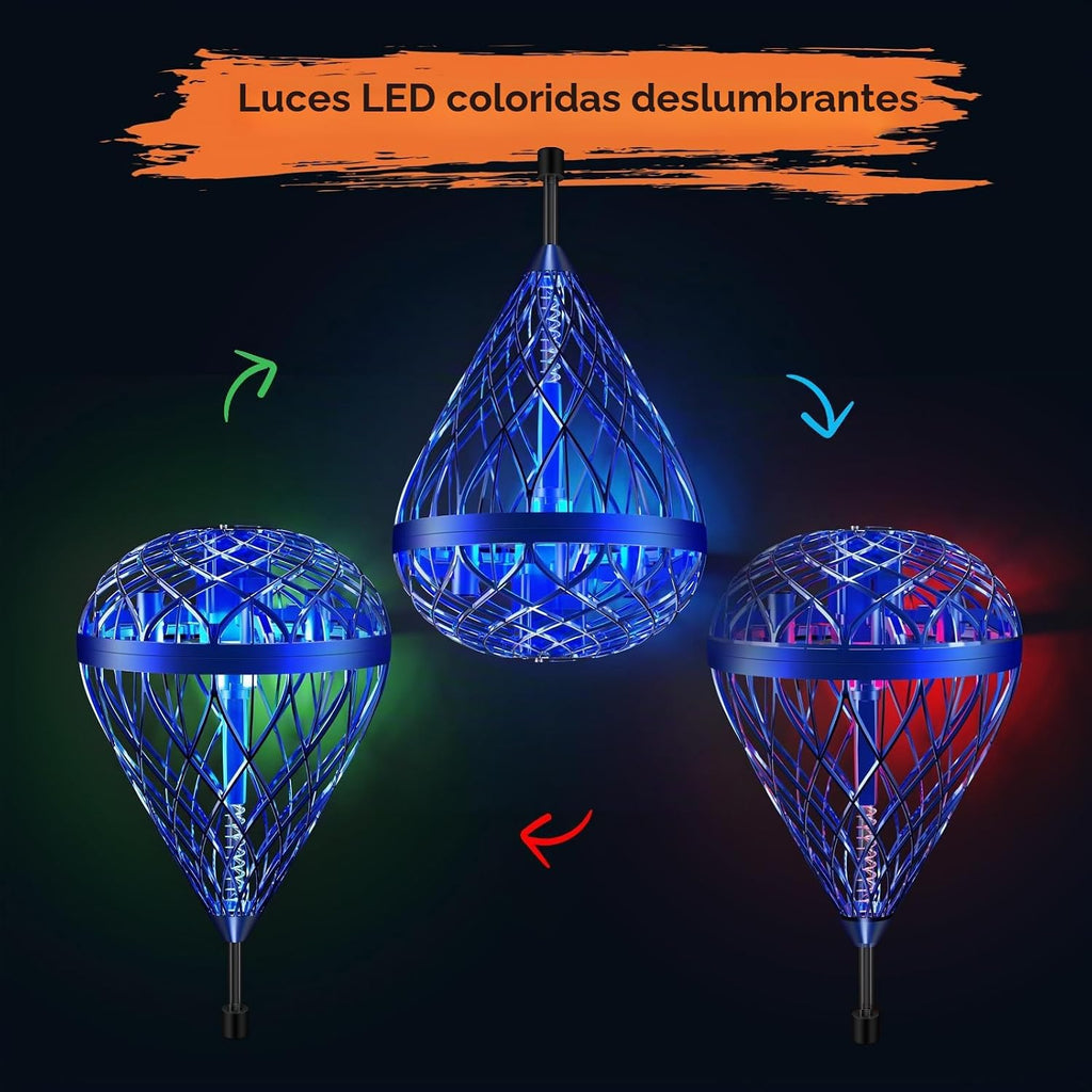 LEMATRIX Juguete de pelota rebotadora voladora 2025, juguete interactivo para exteriores controlado a mano con giro 3D, juguetes exteriores para niños de 6 a 12 años, regalos de cumpleaños para adolescentes, niños y niñas (azul)
