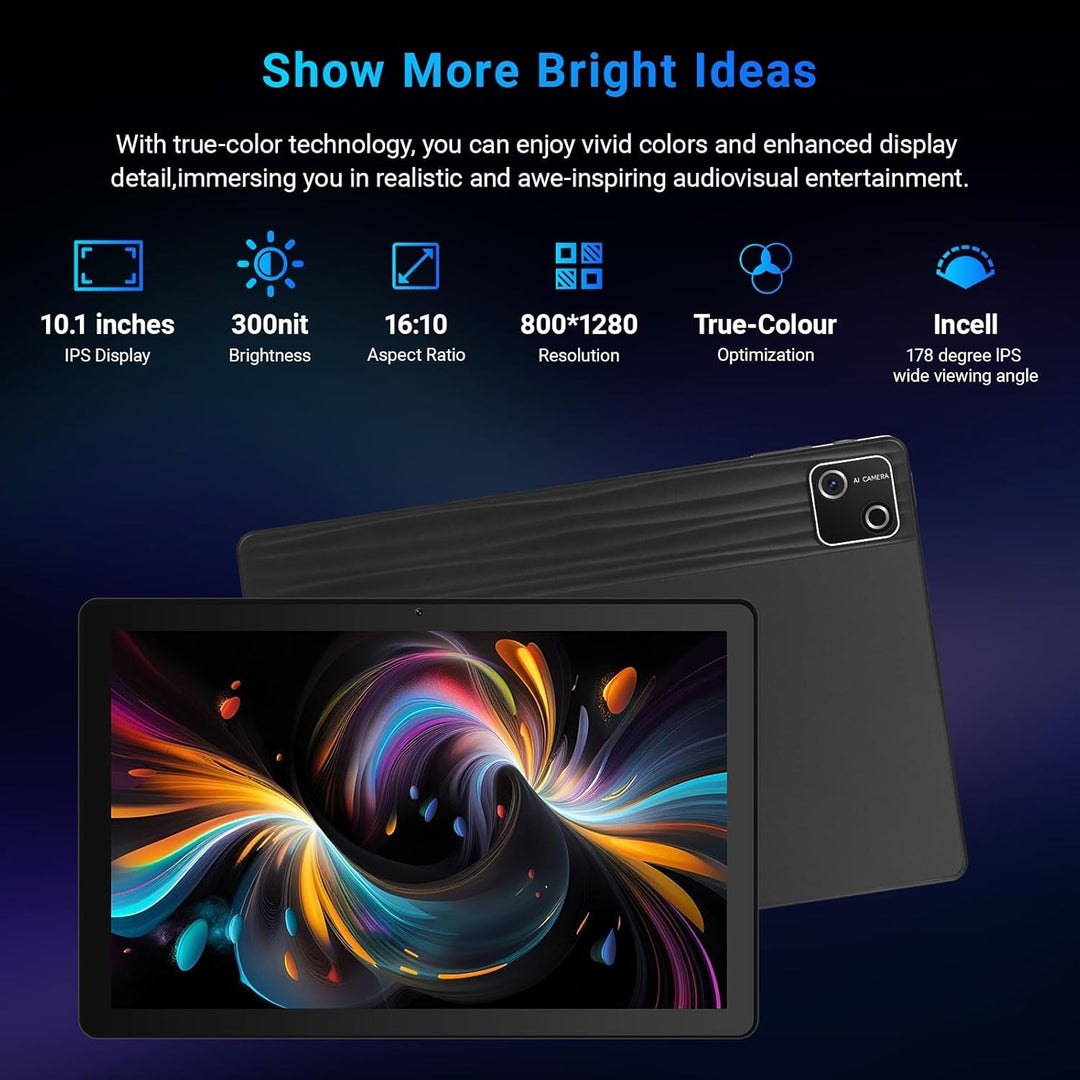 Tableta, tableta de 10 pulgadas Android 15 con procesador Octa-core...