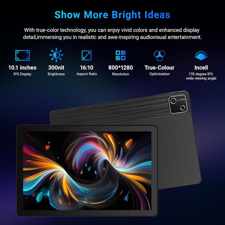 Tableta, tableta de 10 pulgadas Android 15 con procesador Octa-core...