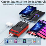 kigoker Banco de energía solar de 66800 mAh con manivela de mano in...