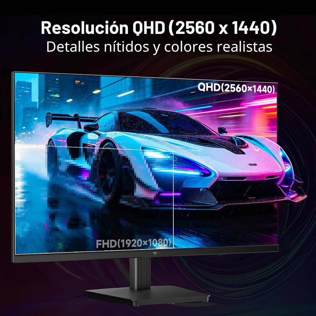 KTC - Monitor de computadora QHD de 27 pulgadas, monitor de juegos...