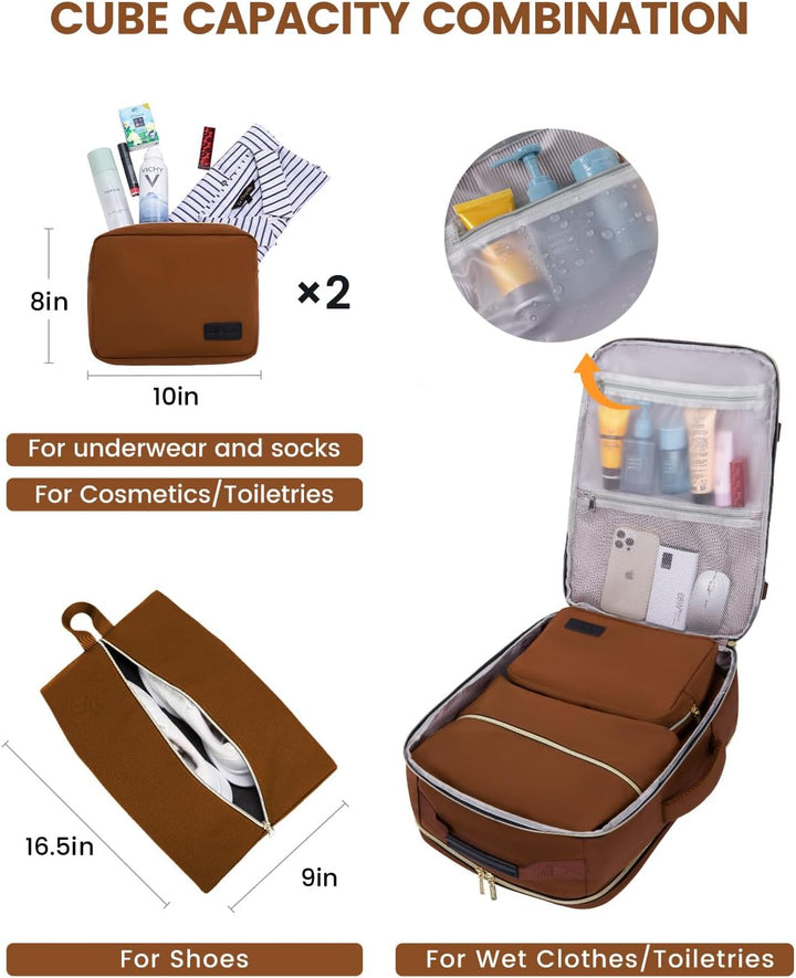 LOVEVOOK Mochila de equipaje de mano artículo personal bolsa de via...