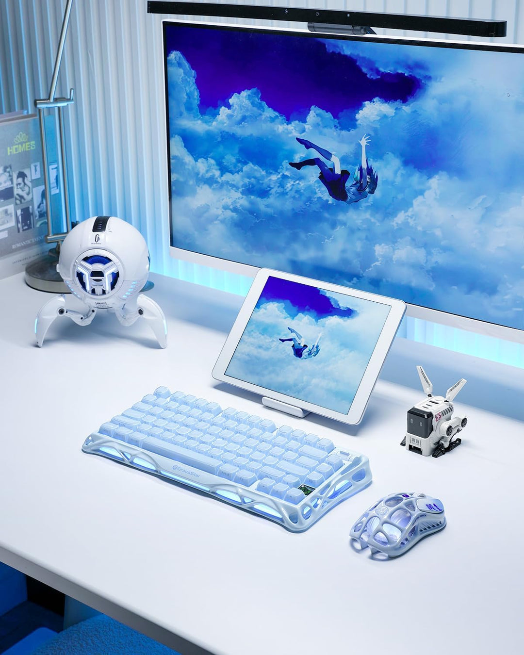 GravaStar Mercury K1 75% Blue Gaming Keyboard, Aluminum Alloy Mecha...