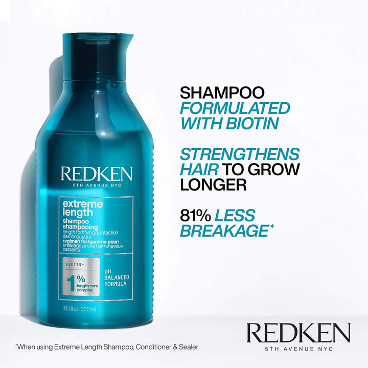 Redken Extreme Length Biotin Shampoo For Longer Hair \u2013 Promote...