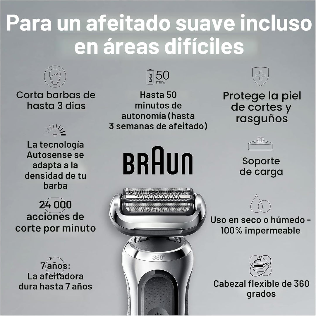 Braun Series 7 7032cs - Maquinilla de afeitar eléctrica flexible pa...