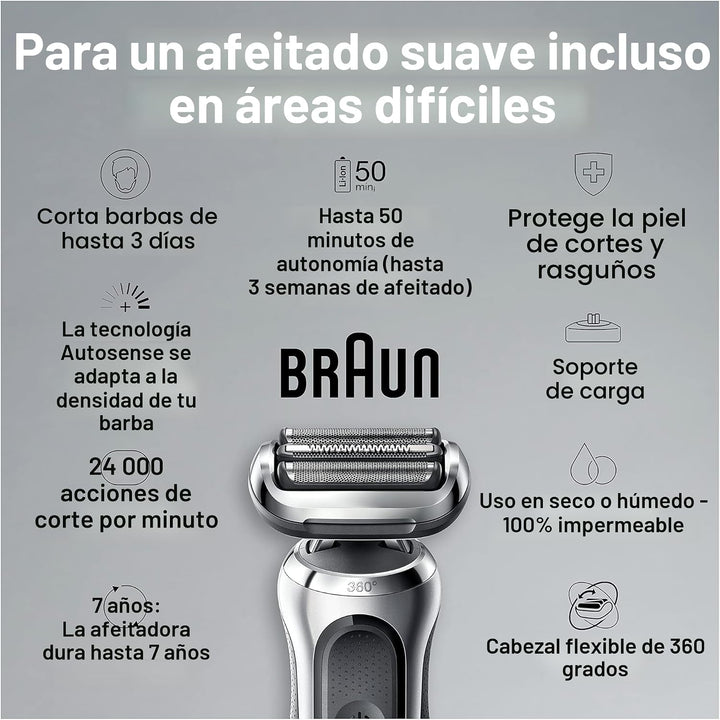 Braun Series 7 7032cs - Maquinilla de afeitar eléctrica flexible pa...
