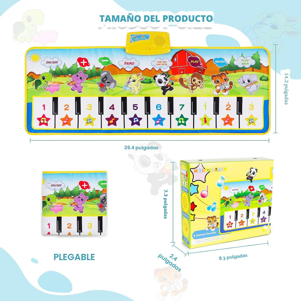 Alfombrilla de piano, tapete musical, piano de piso, juguetes para niños