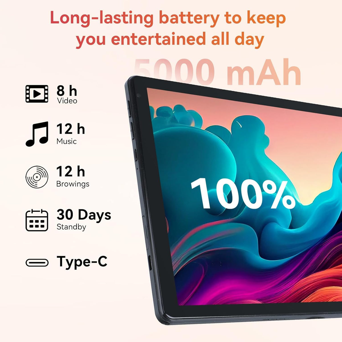 URAO Tableta, Tablet de 10.1" Android con procesador Octa-core...