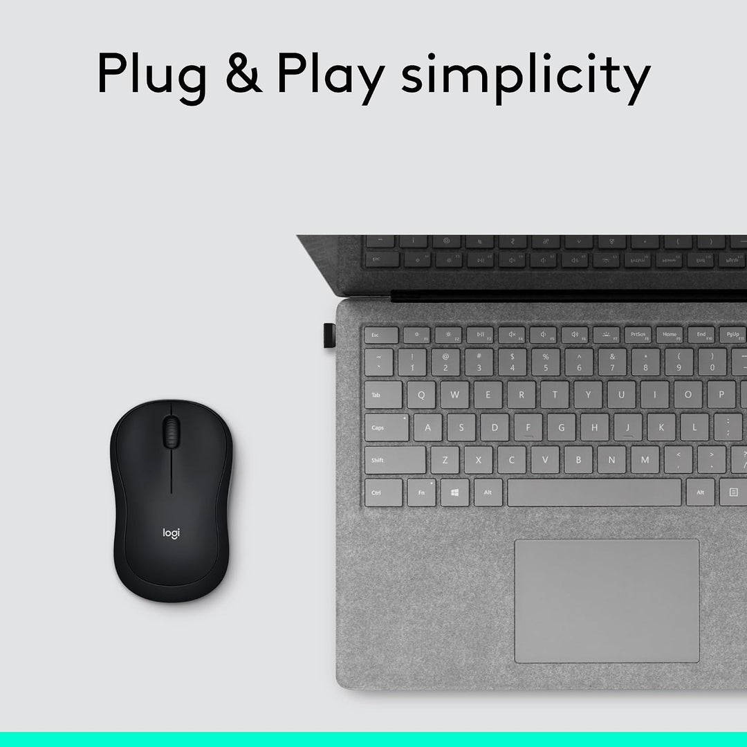 Logitech Ratón inalámbrico M185, 2.4 GHz con mini receptor USB, dur...