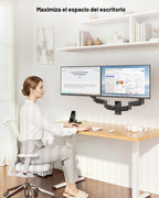 Soporte de pared para monitor doble de brazo largo para 17-32
