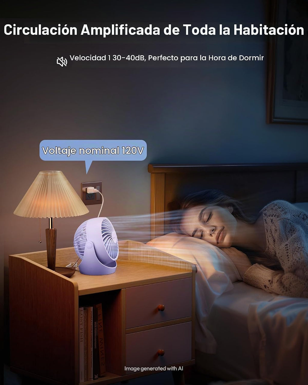 Gaiatop - Ventilador de escritorio, ventiladores eléctricos portáti...