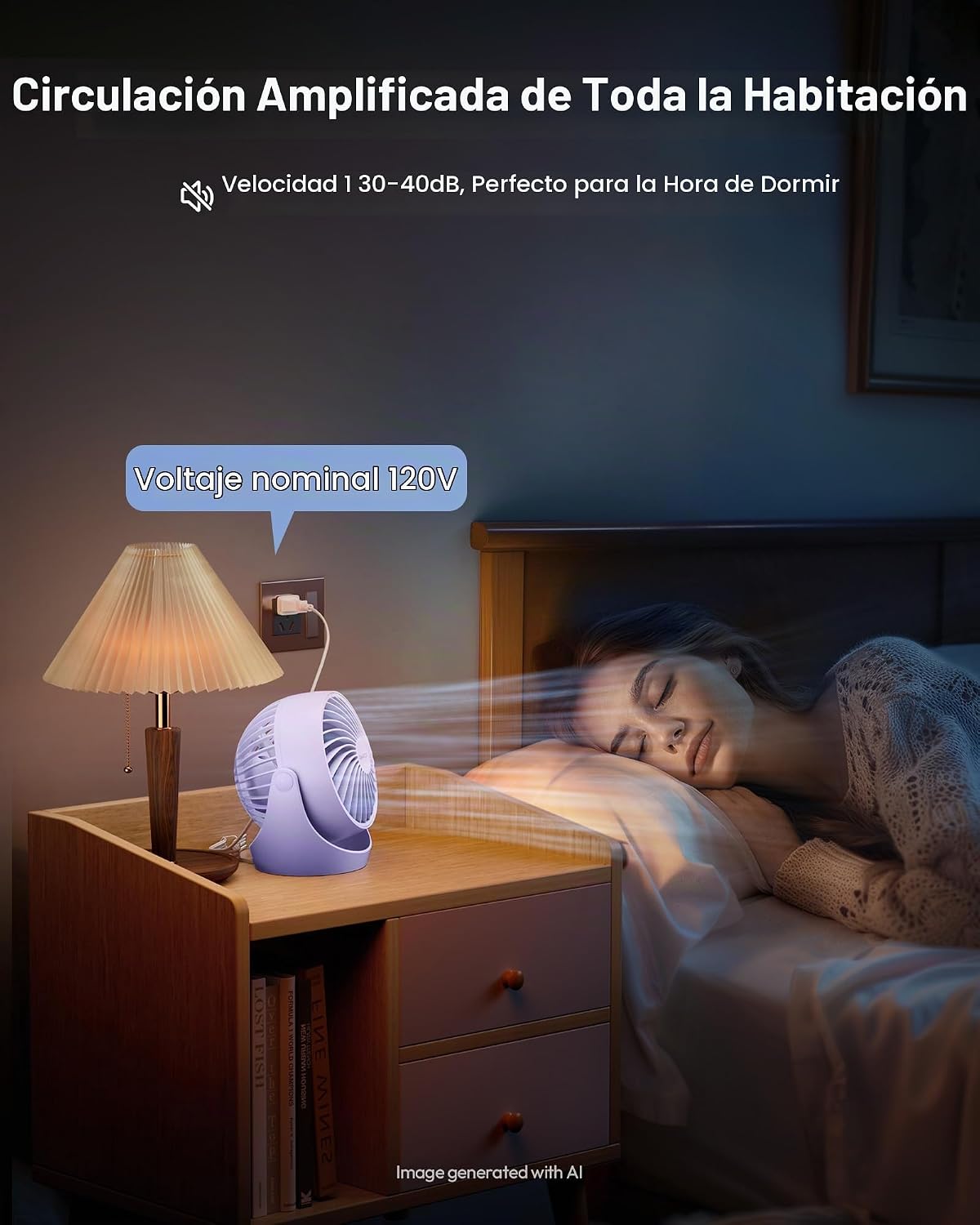 Gaiatop - Ventilador de escritorio, ventiladores eléctricos portáti...