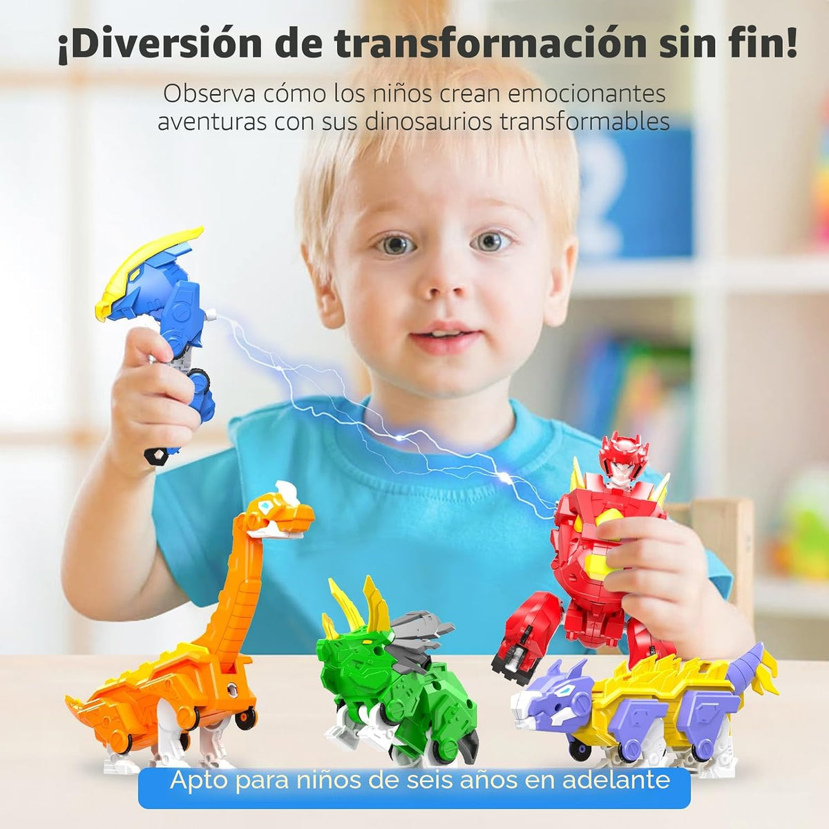 5-en-1 Dino Robot, STEM Building Toy con Triceratops para Kids 6+