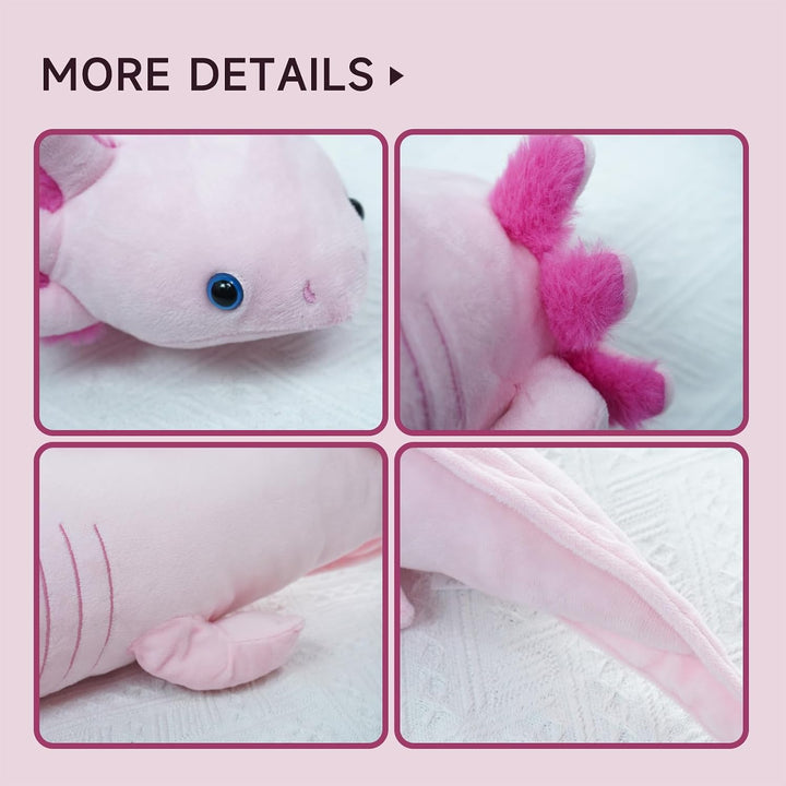 RejoyLix Juguete de peluche de ajolotl, animal de peluche de ajolot...