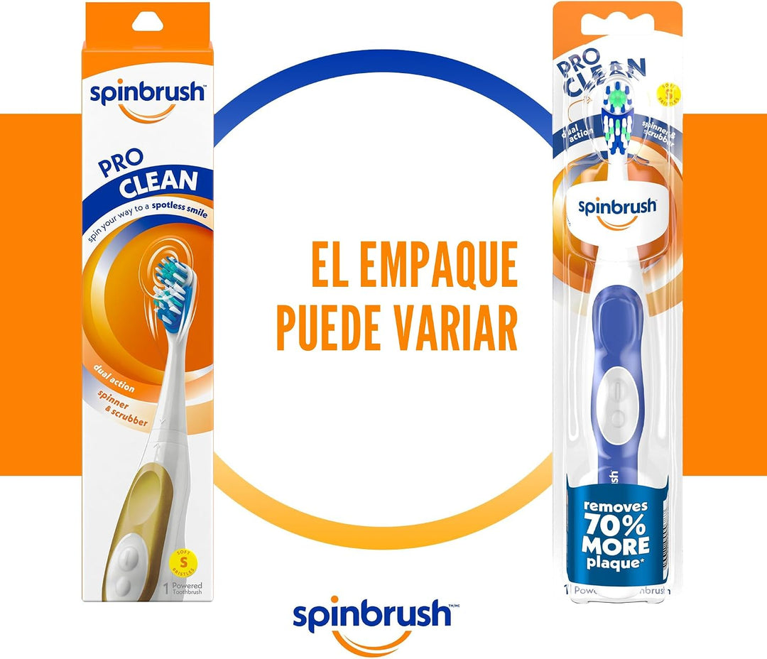 Arm &amp; Hammer Spinbrush Pro Clean Cepillos de dientes eléctrico...