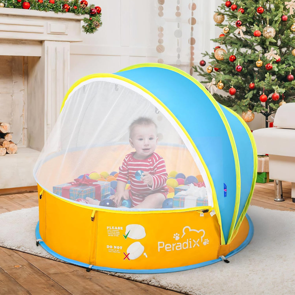 Peradix - Tienda de campaña de playa, piscina infantil para niños y mascotas con toldo de sombra UV