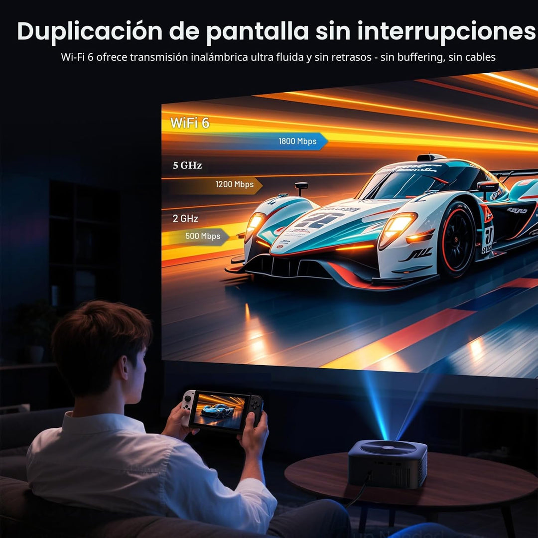 Proyector inteligente Google TV con licencia oficial 1500 ANSI, HAP...