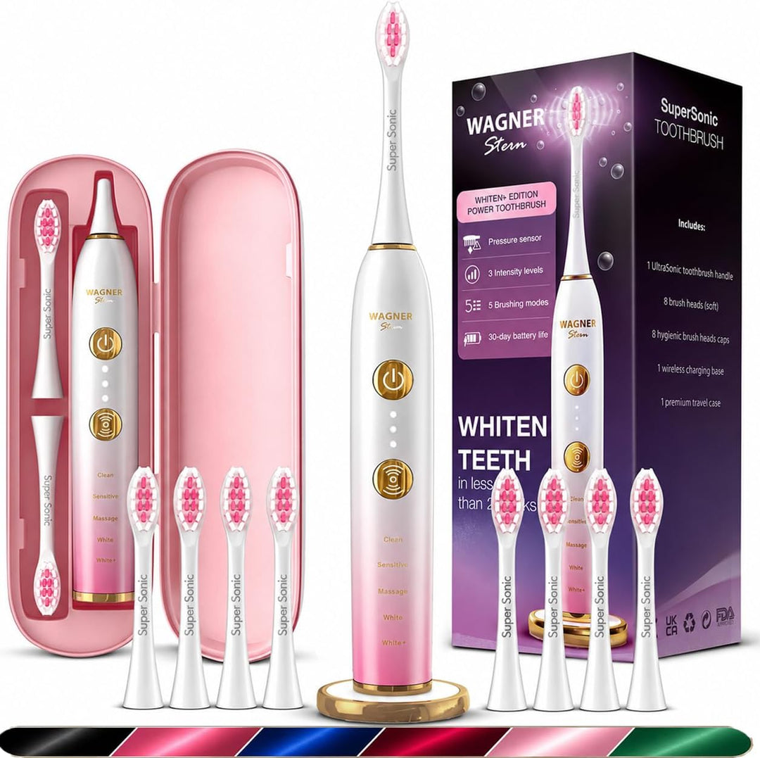 Wagner Stern WHITEN+ Cepillo de dientes eléctrico, 48,000 VPM, sens...