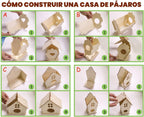hapray Kit de manualidades de casa de pájaros, casa de pájaros de bricolaje