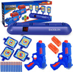 BAODLON Objetivos de disparo digitales con pistola de juguete de dardos de espuma, puntuación electrónica de reinicio automático de 4 objetivos, juguetes de juego de disparos, regalos para niños de 5