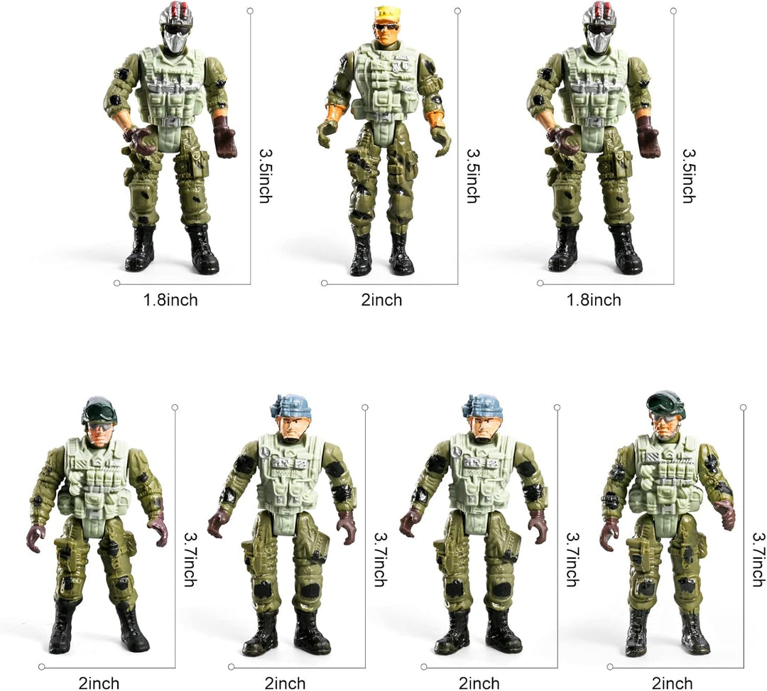 Conjunto de juguetes de hombres del ejército de 78 en 1 con camión...