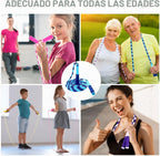 Yunsailing Cuerdas de salto, cuerda ajustable con cuentas de 9.2 pies