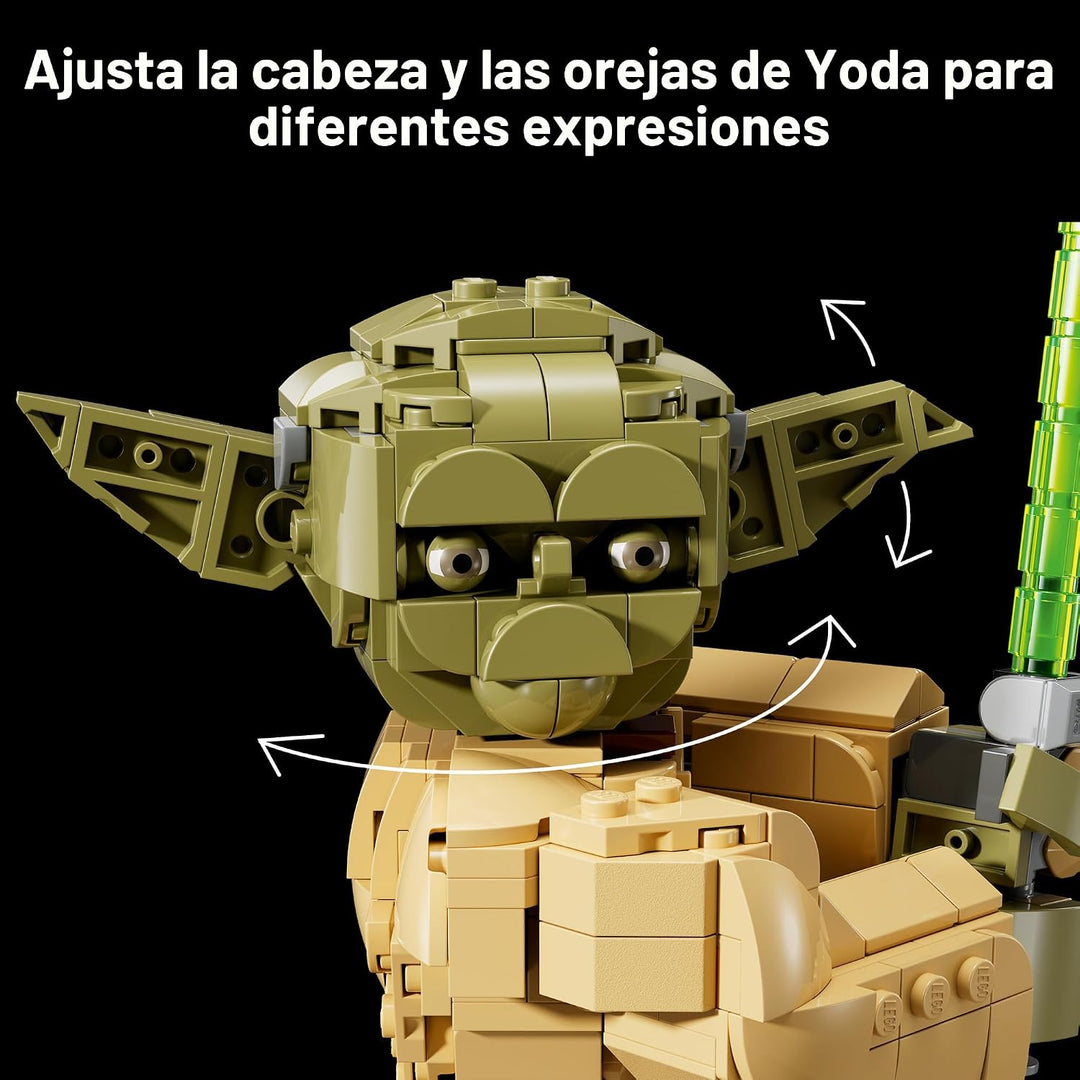 LEGO Star Wars: Attack of the Clones Yoda Busto con sable de luz \u...