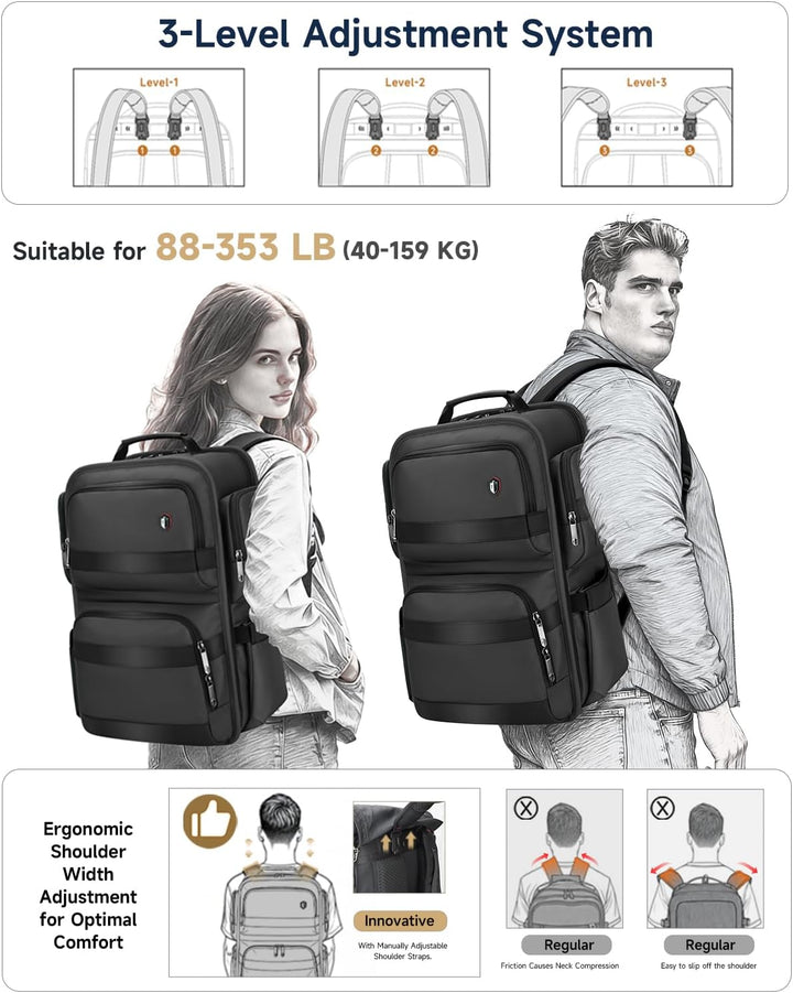RoyalAnt Mochila de trabajo para hombres, mochila para laptop de 17...