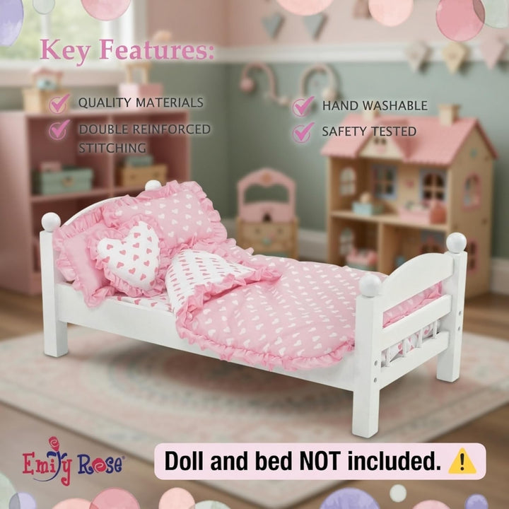 Emily Rose Juego de ropa de cama de muñeca de 18 pulgadas | Diseño...
