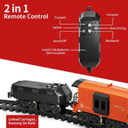 Juego de tren grande con control remoto, humo de 3 vías