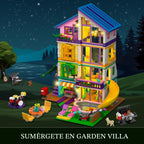 HOGOKIDS Juego de Construcción de Casa para Niñas con Luz LED y Coche para Juego de Rol Infantil
