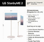LG Televisor portátil con pantalla táctil StanbyME 2 de 27 pulgadas con